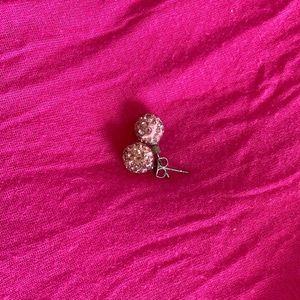Bubblegum Pink Studded Ball Earrings
